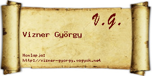 Vizner György névjegykártya